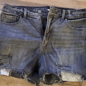 Old Navy Black/Grey Denim Shorts